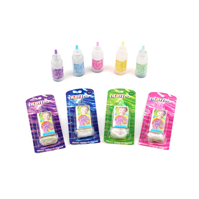 Tie-dye, giz, areia colorida, brinquedos de bricolage