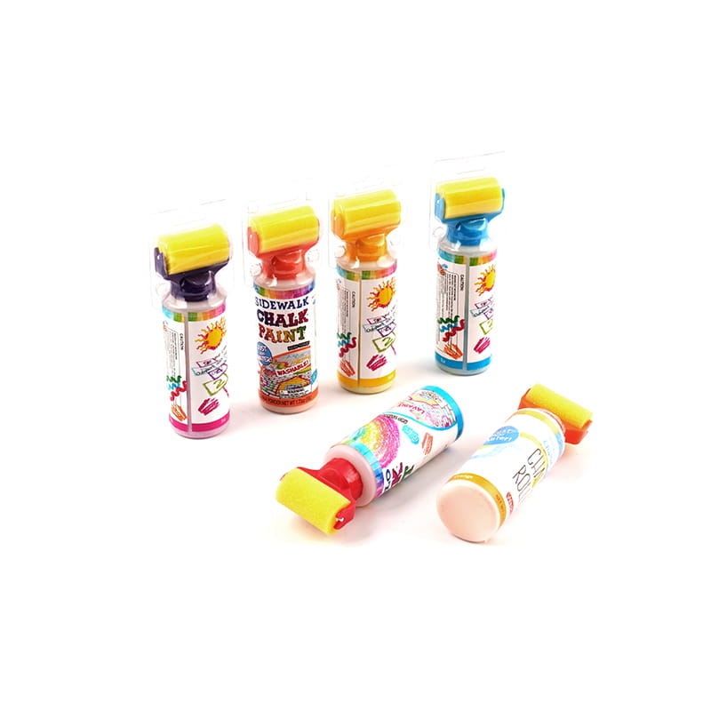 Brinquedo de pintura de giz na calçada